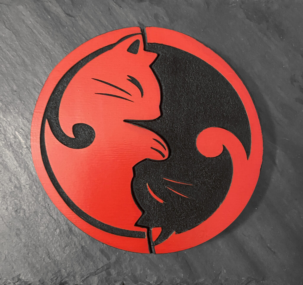 Customizable Ying Yang Cat Travel Comb