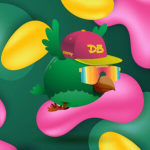 Pop Drippy Birdz Art Print