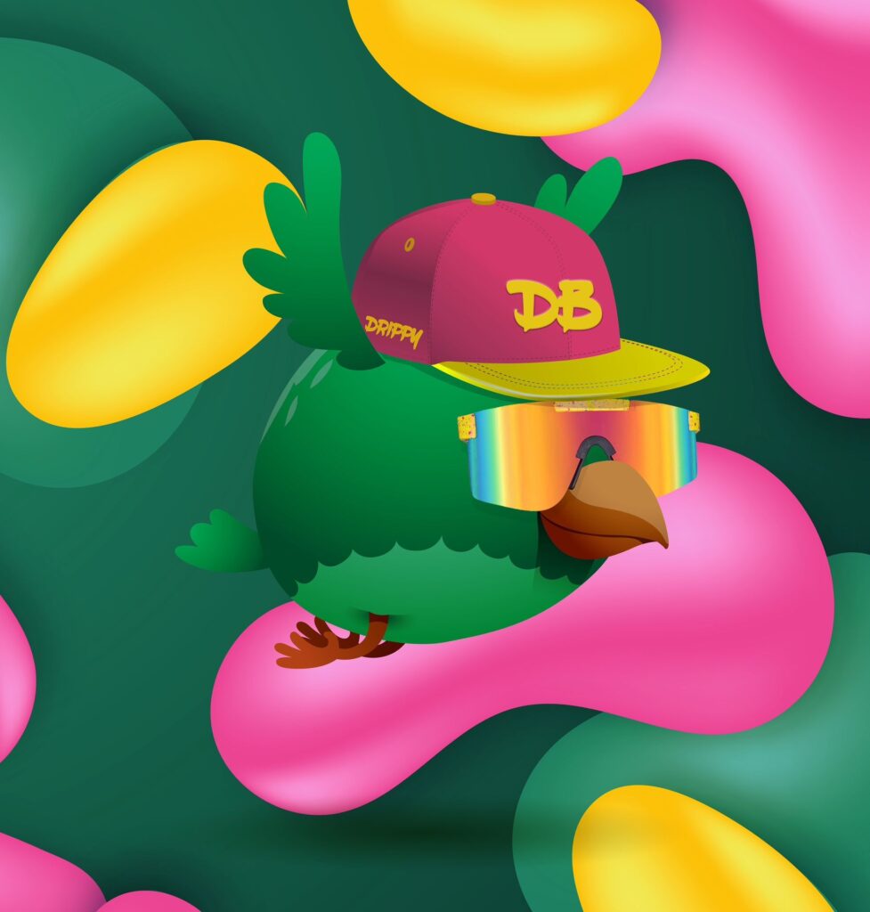Pop Drippy Birdz Art Print