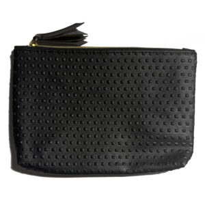 Customizable Ipsy Embossed Black Zipper Pouch