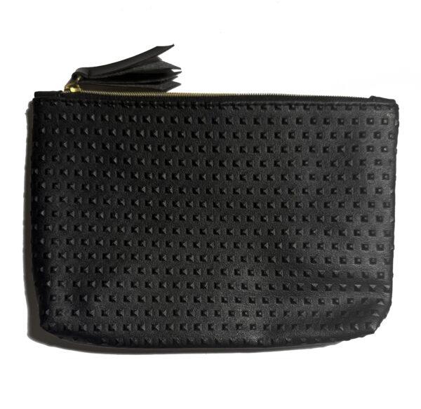 Customizable Ipsy Embossed Black Zipper Pouch
