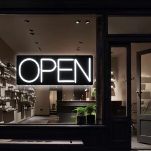 Acrylic Black Open Neon Sign