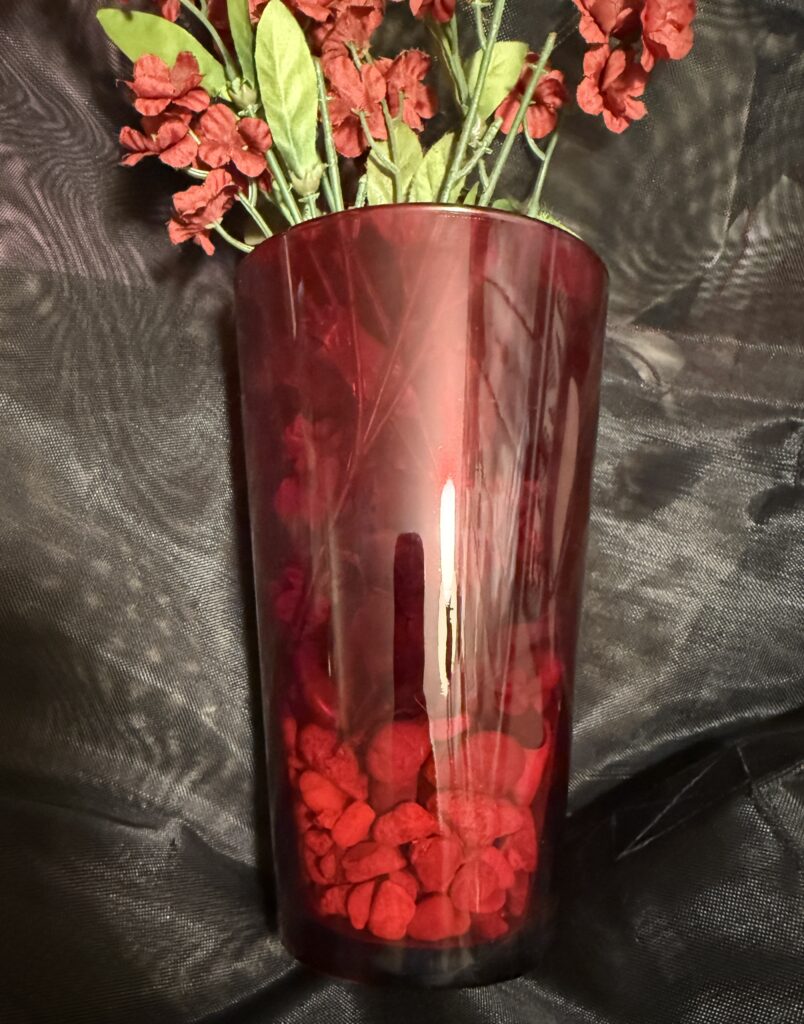 Red Transparent Vase